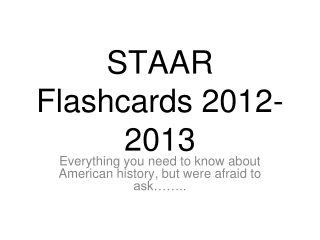 STAAR Flashcards 2012-2013