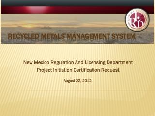 Recycled Metals Management System