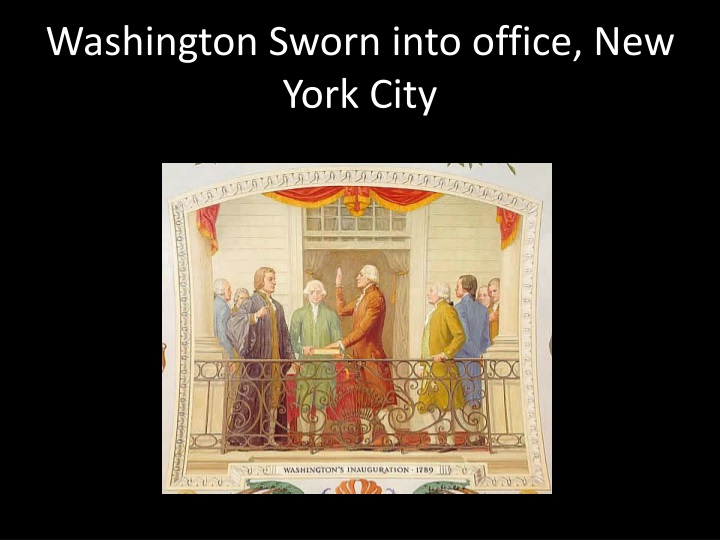 washington sworn into office new york city