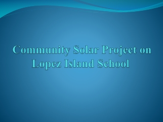 Community Solar Project on Lopez Island School