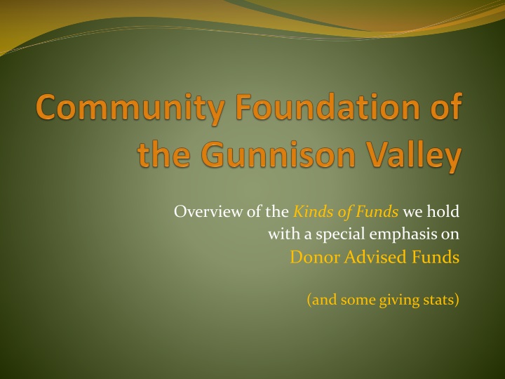 community foundation of the gunnison valley