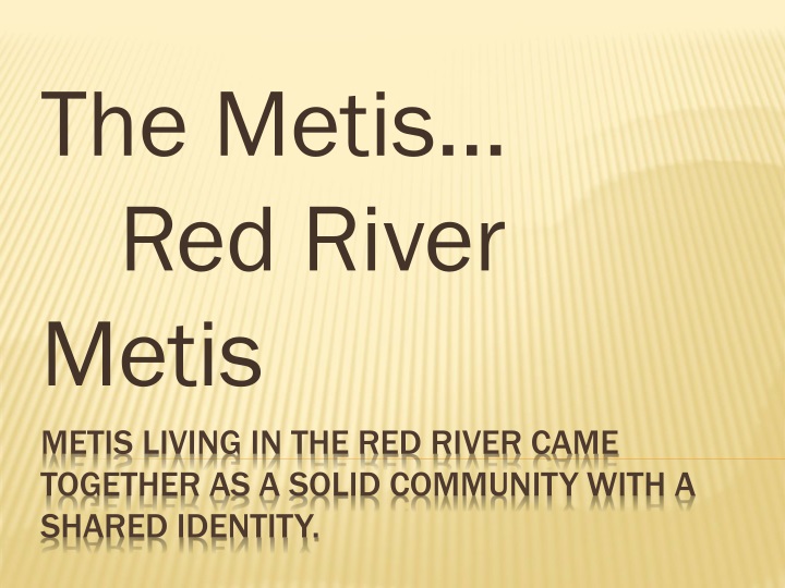 the metis red river metis