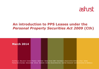 An introduction to PPS Leases under the Personal Property Securities Act 2009 (Cth)
