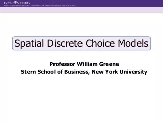 Spatial Discrete Choice Models