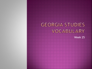 Georgia Studies Vocabulary