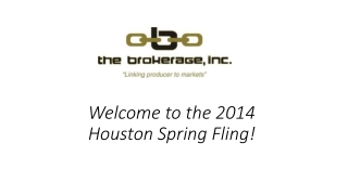 Welcome to the 2014 H ouston Spring Fling!