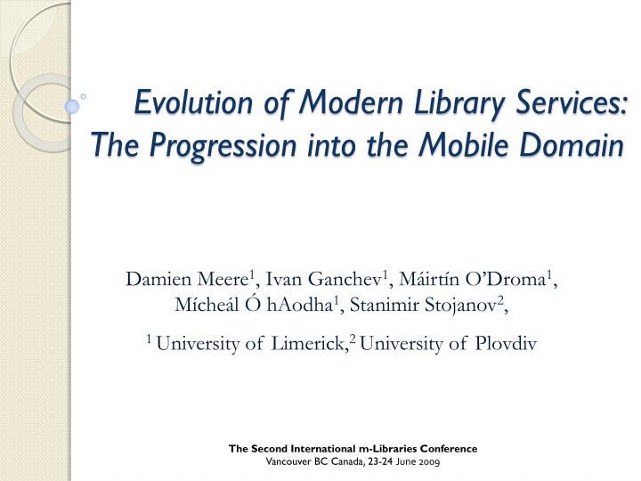 evolution of modern library services the progression into the mobile domain