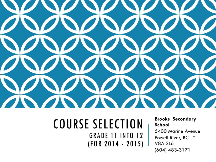 course selection grade 11 into 12 for 2014 2015