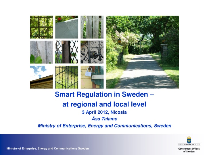 smart regulation in sweden at regional and local
