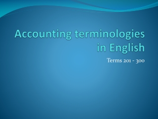 accounting terminologies in english