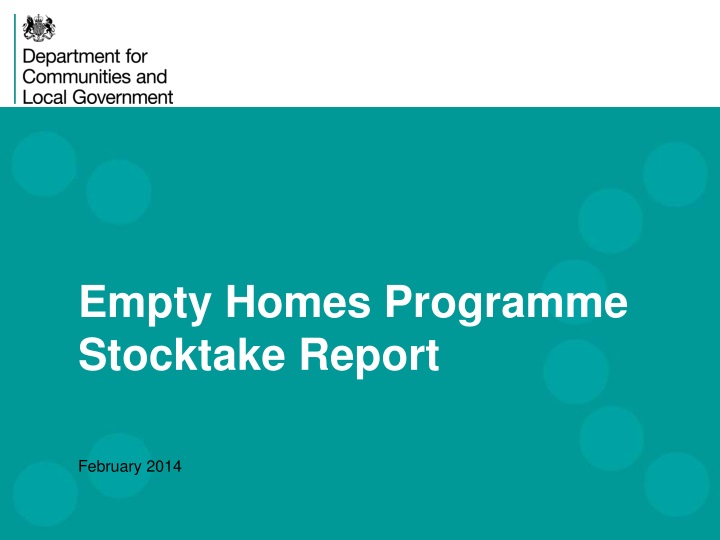 empty homes programme stocktake report