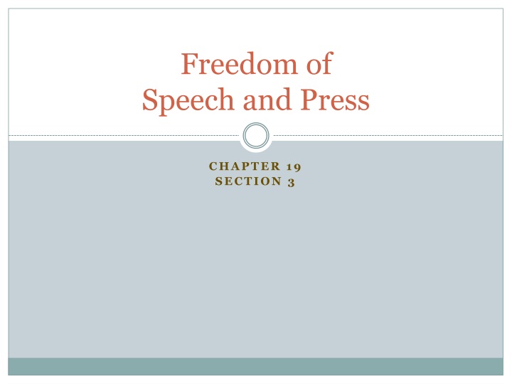 freedom of speech and press