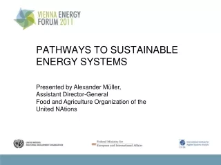 PATHWAYS TO SUSTAINABLE ENERGY SYSTEMS