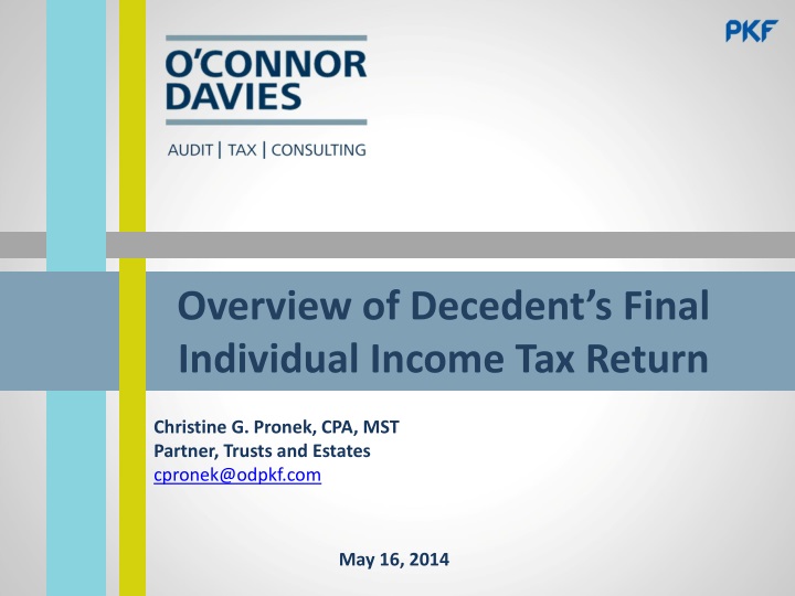 overview of decedent s final individual income tax return