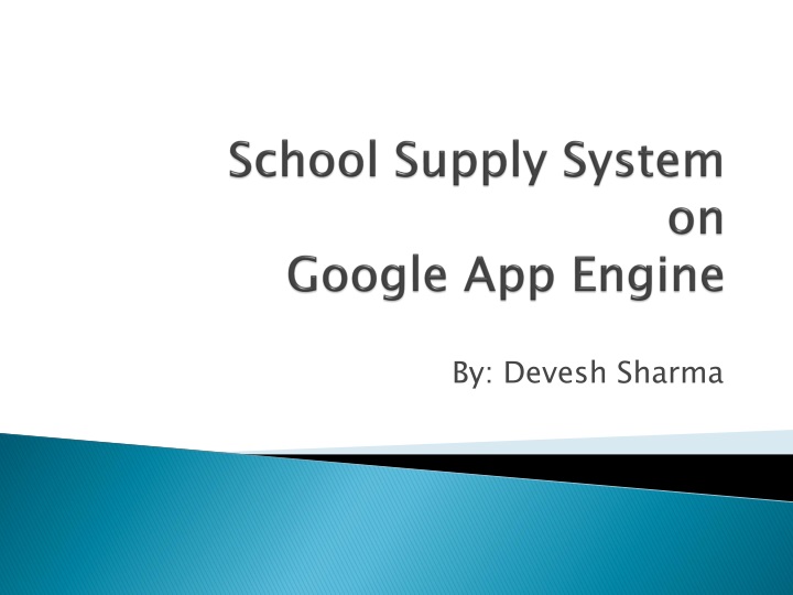 school supply system on google app engine