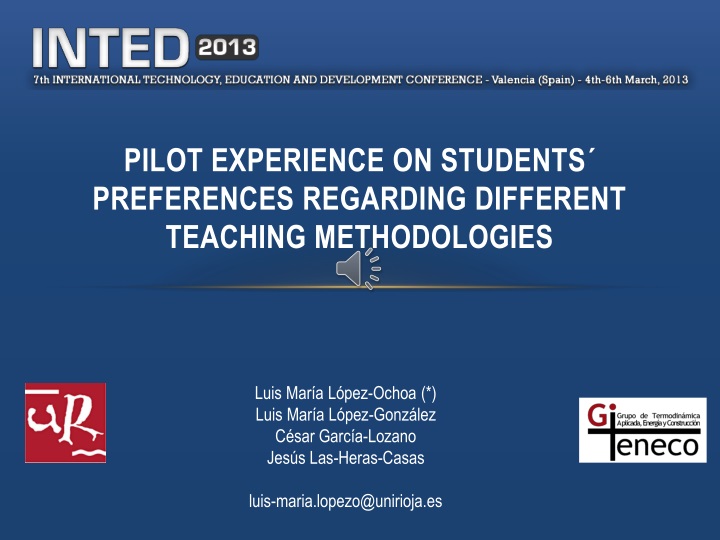 pilot experience on students preferences regarding different teaching methodologies