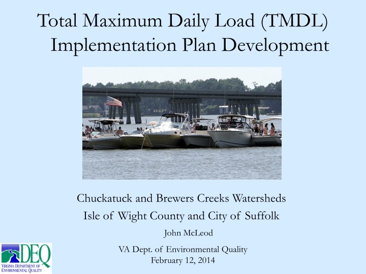 total maximum daily load tmdl implementation plan