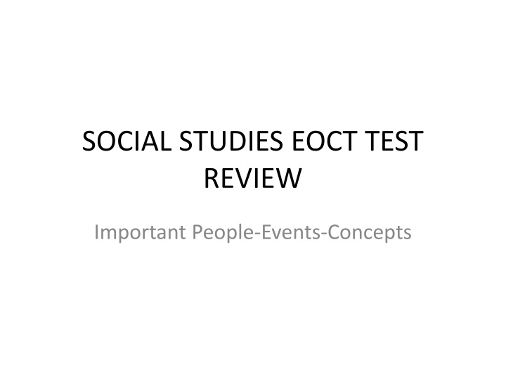 social studies eoct test review
