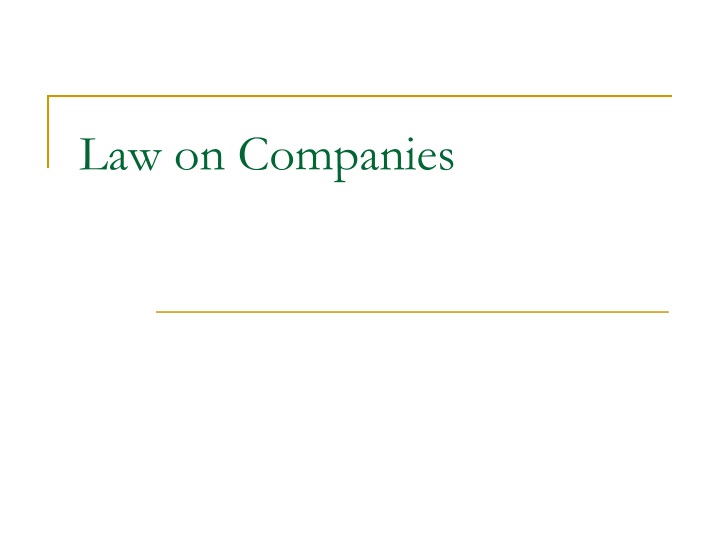law on companies