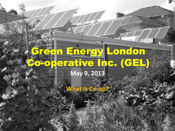 green energy london co operative inc gel