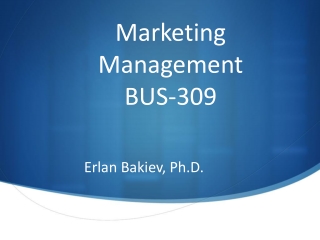 Marketing Management BUS-309