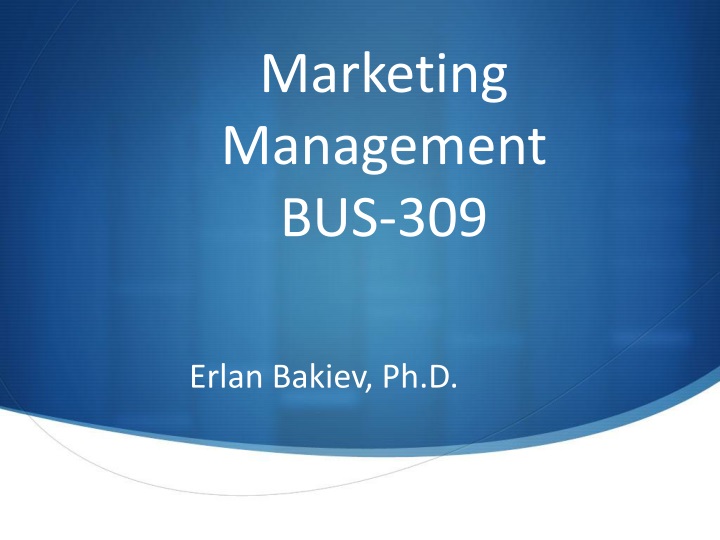marketing management bus 309