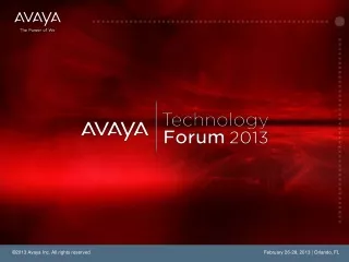 The Avaya Collaborative Cloud The Synergy of SaaS &amp; Network Virtualization