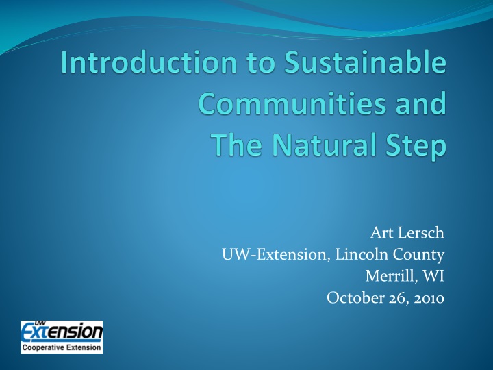 introduction to sustainable communities and the natural step