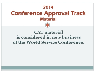 2014 Conference Approval Track Material