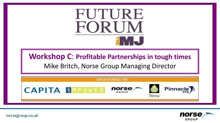 workshop c profitable partnerships in tough times