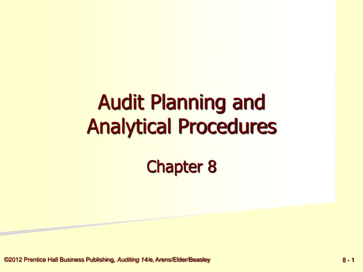 audit planning and analytical procedures