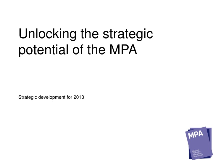 unlocking the strategic potential of the mpa