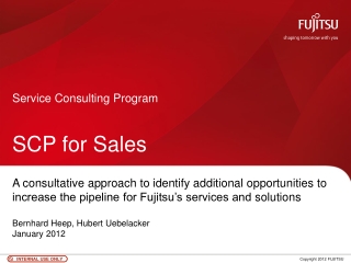 Service Consulting Program SCP for Sales