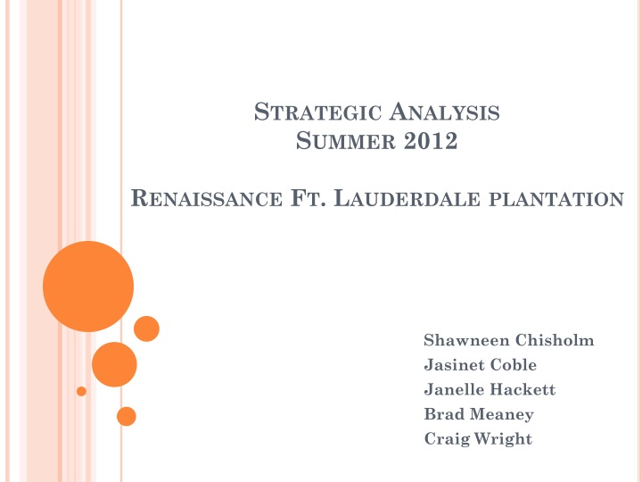strategic analysis summer 2012 renaissance ft lauderdale plantation