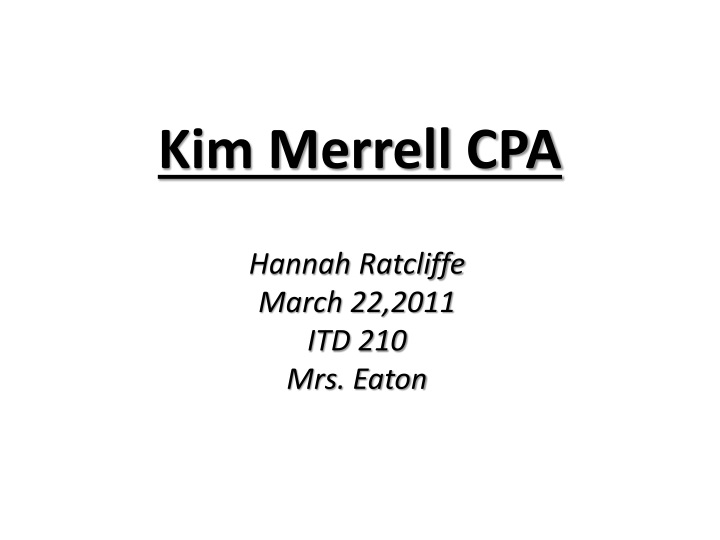 kim merrell cpa