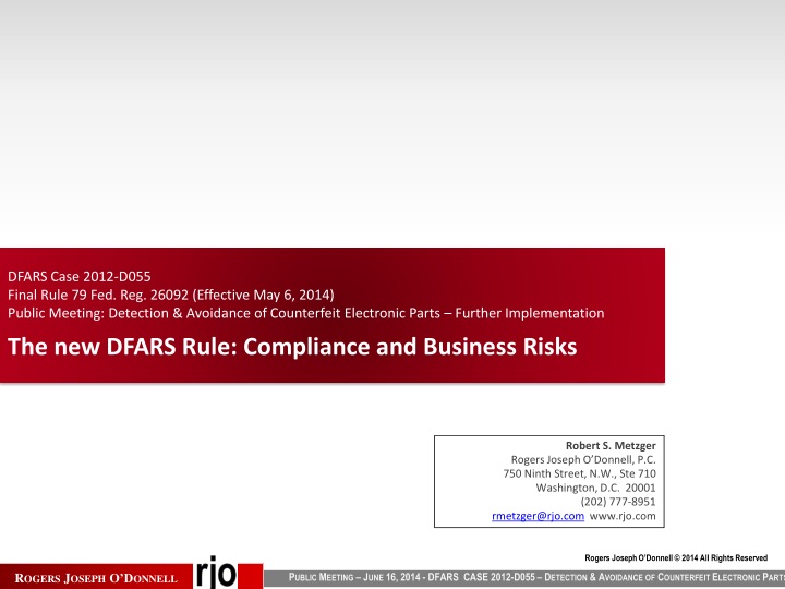 dfars case 2012 d055 final rule 79 fed reg 26092