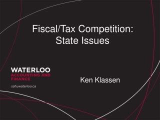Fiscal/Tax Competition: State Issues