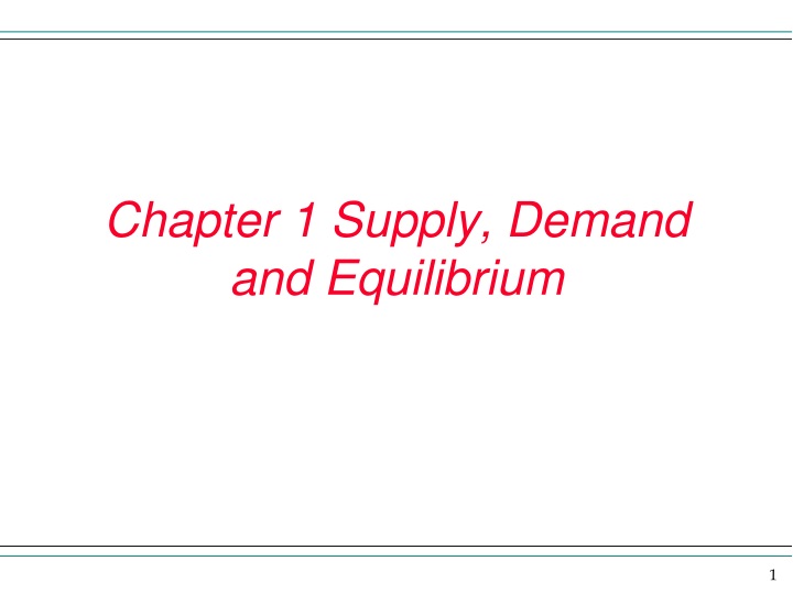 chapter 1 supply demand and equilibrium