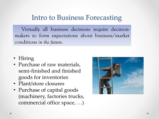 Intro to Business Forecasting