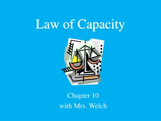 Law of Capacity