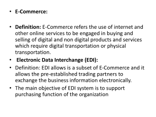 E-Commerce: