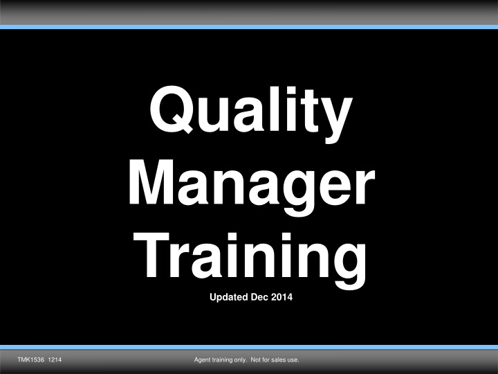 quality manager training updated dec 2014