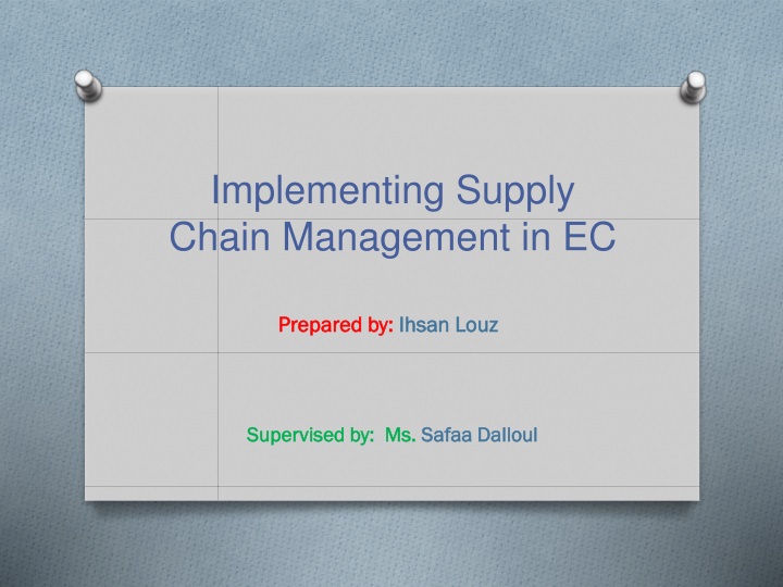 implementing supply chain management in ec