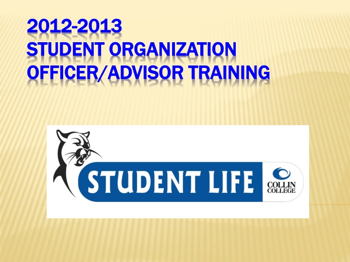 2012 2013 student organization officer advisor training