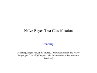 Naïve Bayes Text Classification