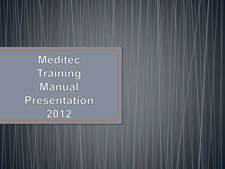 meditec training manual presentation 2012