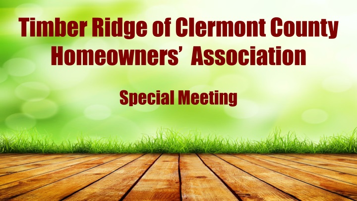timber ridge of clermont county homeowners