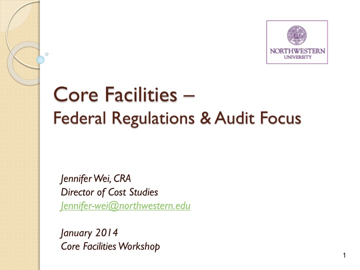 core facilities federal r egulations audit focus