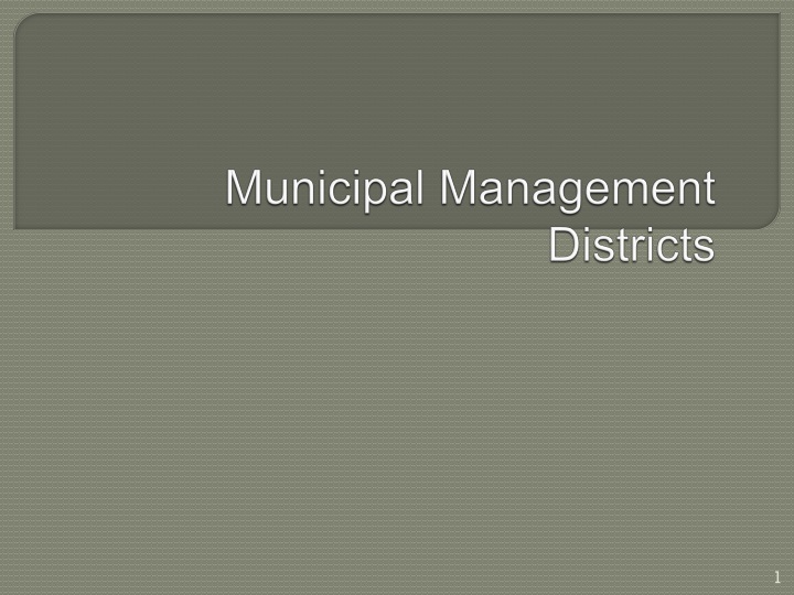 municipal management districts