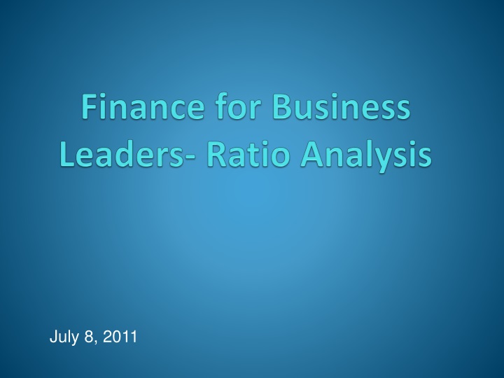 finance for business leaders ratio analysis